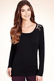Scoop Neck Long Sleeve Lace Top