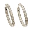 18kt White Gold Fabulous Diamond Hoop Fashion Earrings