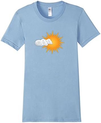 Women's Cute matching shirts for couples- Moon and sun couple shirts Small Baby Blue