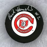 RICK HAMPTON Cleveland Barons Autographed Hockey PUCK