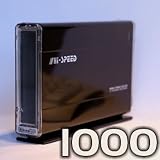 1TB External Passive Gloss Black USB Hard Disk Drive - High Quality Design