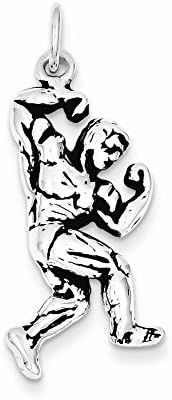 Sterling Silver Antiqued Body Building Charm