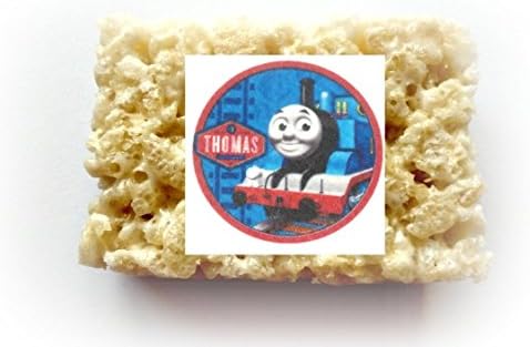 THOMAS THE TRAIN TANK ENGINE Rice Krispies Treats 12 count Dozen Edible Image Birthday Party Favors Desserts Gifts Supplies
