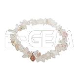 Stretch bracelet made of genuine quartz gemstone