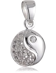 VINANI brand Germany 925 Sterling Silver Women Pendant Yin Yang white Zirconia Ying Yang AYY-EZ