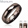 Solid Titanium with IP Coffee Gold Ring