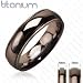 Solid Titanium with IP Coffee Gold Ring