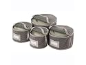 China Dinnerware Storage - Deluxe Quilted Microfiber (Light Gray) (12"H x 12.25"W x 6"D)