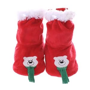 Ganz Red Polar Bear Slipper Socks