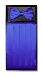SILK Cumberbund & BowTie ROYAL BLUE Men's Cummerbund & Bow Tie Set