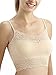 ANNY Women's Stretch Lace Half Cami Crop Top