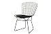 Baxton Furniture Studios Giordano Wire Side Chair, Black