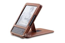 AcaseGenuineLeatherCaseforKindle3withMultiplePositionStand(Brown)