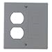 Wiremold G4047Bf Two Gang Overlappying Cover Dupex & Modular Furniture Fitting Gray