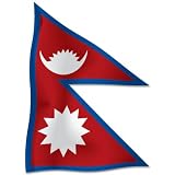 NEPAL Flag car bumper sticker decal 4 NEPAL Flag car bumper sticker decal 4