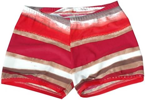 Low Rise Dance Shortsn - Brick Tan Striped Adult Medium