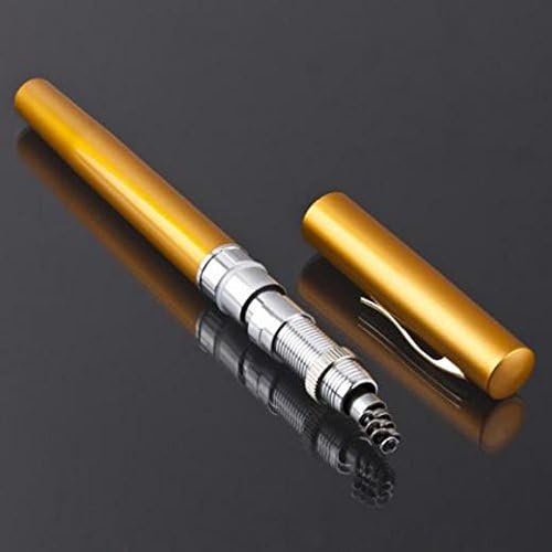 Mini Portable Pocket Trolling Fish Pen Tool Fishing Rod Pole Reel Combos Yellow