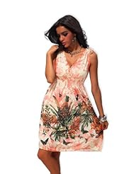 Sexy Summer Above the Knee Short General Print  Dress