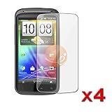 Clear LCD Screen Protector Guards with Lint-free Cleaning Cloth for HTC Sen ....