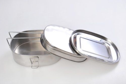 Lunch box /boîte à collation/ boîte à pique-nique / Gamelle / Boîte à repas, en métal, avec des tiges métalliques clipsables de verrouillage (PSDSCTd FR)