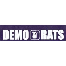 DEMO RATS Vinyl Letters Decal This is a vinyl window letters decal, the size is 2.0 X 13.0. These are sold as a package of one decal and is available as a positive image which is applied to the outside surface of the window. This Vinyl Decal is available in the following sizes; 1.5 x 9.75, 2.0 x 13.0, 3.0 x 19.5, and 4.0 x 25.5. To view all sizes available and other similar items search NObama. DEMO RATS 2.0w