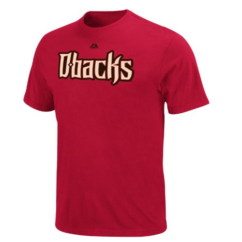 MLB Justin Upton Arizona Diamondbacks Adult Short Sleeve Basic Tee (Bright Cardinal, Large)
