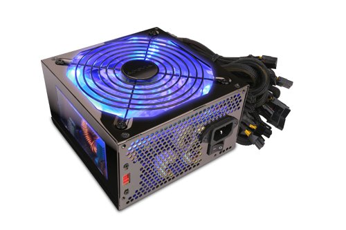 Apevia Aqua series black titanium coated 700W power supply w/ see-thru covers, 1 x 135mm fan, auto fan speed control, supports SLI, Cross Fire...