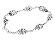 Sterling Silver Blue Topaz Celtic Trinity Knot Bracelet