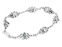 Sterling Silver Blue Topaz Celtic Trinity Knot Bracelet(Lengths 7",7.5",8")