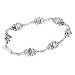 Sterling Silver Blue Topaz Celtic Trinity Knot Bracelet(Lengths 7",7.5",8")