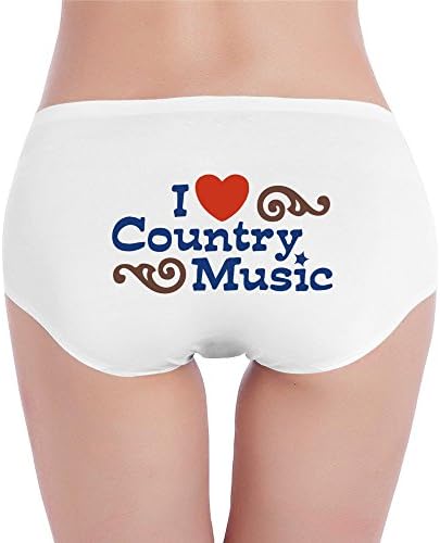 PRETY I Love Country Music Sexy Fashion Underwear White X-Large For Women And Girls