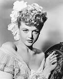Angela Lansbury 12x16 Matte B&W Photo (Flowers in Hair)
