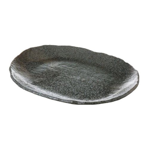 大皿　楕円大盛皿　黒釉　和食器