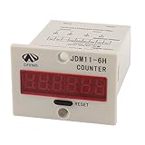 uxcell　デジタルカウンター　数取り　パネル　JDM11-6H 6デジタル LED DC24V