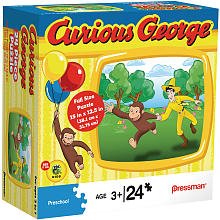 Curious George 24 pc Jigsaw Puzzle Assortment by Pressman (Set of 3 Curious George Puzzles)