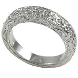 14k Gold 3.5 MM Vintage Style Wedding Band