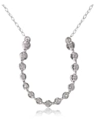 10k White Gold Horseshoe Diamond Pendant Necklace (1/10 cttw, I-J Color, I2-3 Clarity), 18"