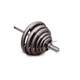 GOLD'S GYM Olympic EZ Grip Hammertone Weight Set- 140Kg