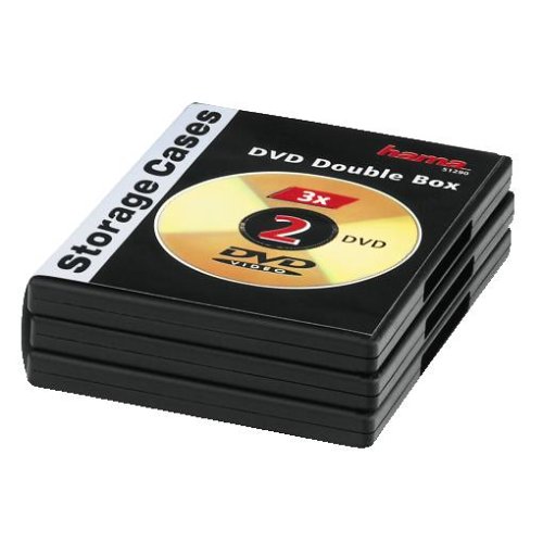 Hama DVD-Doppel-Leerh&uuml;lle mit Folie, 3er-Pack, Schwarz Preisvergleich