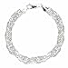 Sterling Silver Textured Oval Link Bracelet