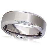 7mmBeveledEdgeComfortFitTitaniumWeddingBand(RingSize121/2)