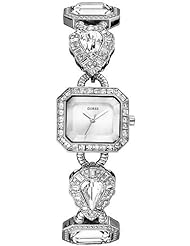 GUESS U0222L1 Silver-Tone Jeweled Watch