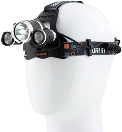 PREMIUM LED Headlight,Headlamp - Super Bright 4 Modes 5000LM POWERFUL 3x CREE XML T6 LED - Adjustable, Rechargeable 18650 Batteries - Hiking - Camping - Outdoors- Fishing - Hunting - Sports - Cycling