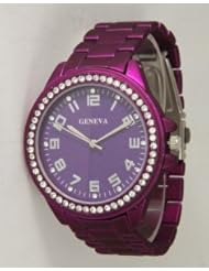 404 Womens Geneva Purple Boyfriend Style Watch