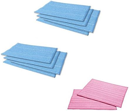 Haan MF-2P &amp; MF-4 Ultra Microfiber Cleaning Replacement Pads Qty:10 (2ct Pink, 8ct Blue)