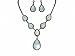 Aurora Borealis Crystal Teardrops Necklace and title=