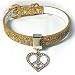 Twinkle Collar Red - Gold Peace in Heart : Size MEDIUM