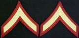 Gold on Red USMC Chevrons - PFC - Male