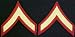 Gold on Red USMC Chevrons - PFC - Male