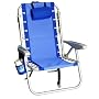 Rio Ultimate Backpack Beach Chair w/ cooler - Blue Textilene